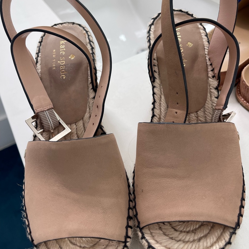 Kate Spade Beige Espadrille Sandals